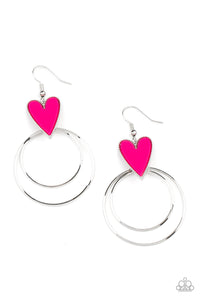 Paparazzi "Happily Ever Hearts" Pink Earrings Paparazzi Jewelry