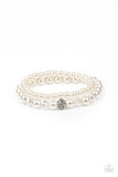 Paparazzi "Cotton Candy Dreams" White Bracelet Paparazzi Jewelry