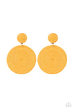 Paparazzi "Circulate The Room" Yellow Post Earrings Paparazzi Jewelry