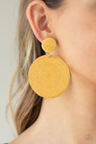 Paparazzi "Circulate The Room" Yellow Post Earrings Paparazzi Jewelry