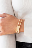 Paparazzi "Remarkably Cute and Resolute" Gold Bracelet Paparazzi Jewelry