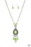 Paparazzi "Cowgirl Couture" Green Necklace & Earring Set Paparazzi Jewelry