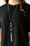 Paparazzi "Join The Circle"  Silver Necklace & Earring Set Paparazzi Jewelry