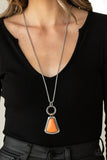 Paparazzi "Stone Prairies" Orange Necklace & Earring Set Paparazzi Jewelry