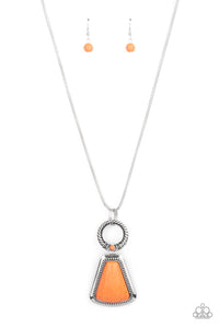 Paparazzi "Stone Prairies" Orange Necklace & Earring Set Paparazzi Jewelry