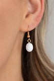 Paparazzi "Glossy Glamorous" White Lanyard Necklace & Earring Set Paparazzi Jewelry