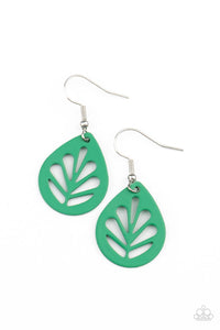 Paparazzi "Leaf Yourself Wide Open" Green Earrings Paparazzi Jewelry