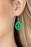 Paparazzi "Leaf Yourself Wide Open" Green Earrings Paparazzi Jewelry