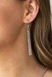 Paparazzi "Orbiting Splendor" Silver Necklace & Earring Set Paparazzi Jewelry