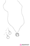 Paparazzi "Pandoras Box" White 031XX Necklace & Earring Set Paparazzi Jewelry