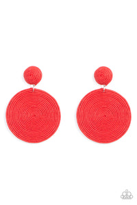 Paparazzi "Circulate The Room" Red Post Earrings Paparazzi Jewelry