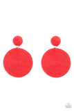 Paparazzi "Circulate The Room" Red Post Earrings Paparazzi Jewelry