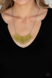 Paparazzi "Exotic Edge" Green Necklace & Earring Set Paparazzi Jewelry