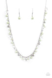 Paparazzi "Pearl Essence" Green Necklace & Earring Set Paparazzi Jewelry