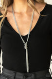 Paparazzi "KNOT All There" Silver Necklace & Earring Set Paparazzi Jewelry
