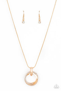 Paparazzi "Sphere of Influence" Gold Necklace & Earring Set Paparazzi Jewelry