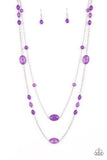 Paparazzi "Day Trip Delights" Purple Necklace & Earring Set Paparazzi Jewelry