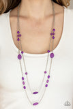 Paparazzi "Day Trip Delights" Purple Necklace & Earring Set Paparazzi Jewelry