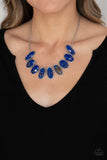 Paparazzi "Elliptical Episode" Blue Necklace & Earring Set Paparazzi Jewelry