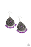 Paparazzi "Blossoming Teardrops" Purple Earrings Paparazzi Jewelry