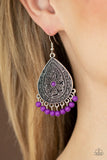 Paparazzi "Blossoming Teardrops" Purple Earrings Paparazzi Jewelry