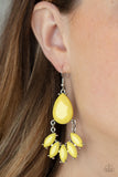 Paparazzi "POWERHOUSE Call" Yellow Earrings Paparazzi Jewelry