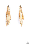 Paparazzi "Pursuing The Plumes" Gold Post Earrings Paparazzi Jewelry