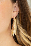 Paparazzi "Pursuing The Plumes" Gold Post Earrings Paparazzi Jewelry