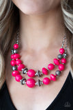 Paparazzi "Upscale Chic" Pink Necklace & Earring Set Paparazzi Jewelry