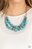 Paparazzi "Upscale Chic" Blue Necklace & Earring Set Paparazzi Jewelry