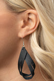 Paparazzi "Thats A Strap" Black Earrings Paparazzi Jewelry