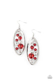 Paparazzi "Rock Candy Bubbly" Red Earrings Paparazzi Jewelry