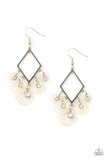 Paparazzi "Pomp And Circumstance" White Earrings Paparazzi Jewelry