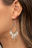 Paparazzi "Pomp And Circumstance" White Earrings Paparazzi Jewelry