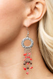 Paparazzi "Primal Prestige" Red Earrings Paparazzi Jewelry