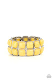 Paparazzi VINTAGE VAULT "Double the DIVA-ttitude" Yellow Bracelet Paparazzi Jewelry