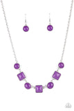 Paparazzi "Trend Worthy" Purple Necklace & Earring Set Paparazzi Jewelry