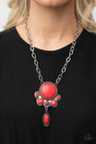 Paparazzi "Geographically Gorgeous" Red Necklace & Earring Set Paparazzi Jewelry