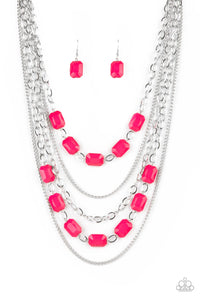 Paparazzi "Standout Strands" Pink Necklace & Earring Set Paparazzi Jewelry