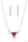 Paparazzi "You The TALISMAN!" Red Necklace & Earring Set Paparazzi Jewelry