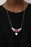 Paparazzi "You The TALISMAN!" Red Necklace & Earring Set Paparazzi Jewelry