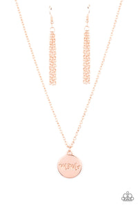 Paparazzi "The Cool Mom" Rose Gold Necklace & Earring Set Paparazzi Jewelry