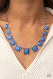 Paparazzi "Tic Tac Trend" Blue Necklace & Earring Set Paparazzi Jewelry