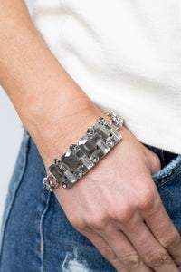 Paparazzi "Urban Crest" Silver Bracelet Paparazzi Jewelry