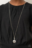 Paparazzi "Words To Live By" Silver Necklace & Earring Set Paparazzi Jewelry