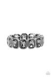 Paparazzi "Studded Smolder" Silver Bracelet Paparazzi Jewelry