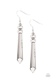 Paparazzi "Sparkle Stream" White Earrings Paparazzi Jewelry