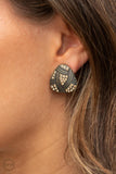 Paparazzi "Gorgeously Galleria" Brass Clip On Earrings Paparazzi Jewelry