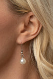 Paparazzi "GLEAM Work" White Lanyard & Earring Set Paparazzi Jewelry