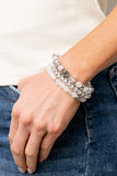 Paparazzi "Ethereal Etiquette" White Bracelet Paparazzi Jewelry